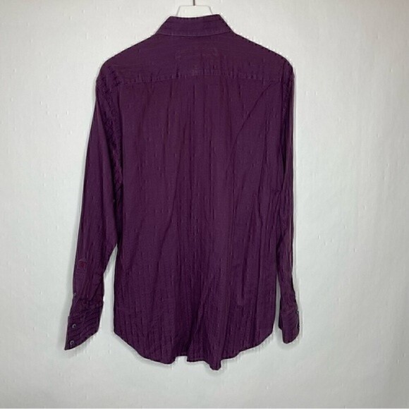 Robert Graham Men's Purple Button Down Long Sleeve Shirt - Picture 2 of 2